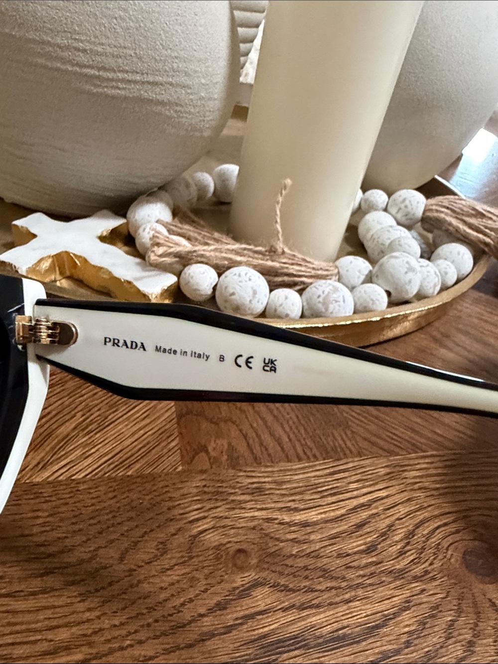 Prada Black and White Cat-Eye Sunglasses - Picture 6 of 10